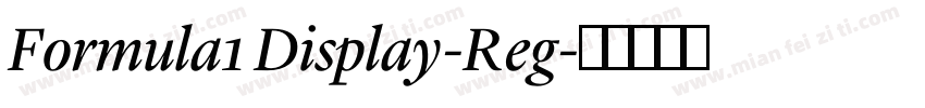 Formula1 Display-Reg字体转换